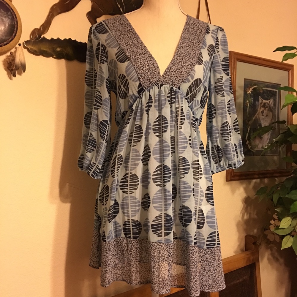 Susie Collection sheer tunic top dress M